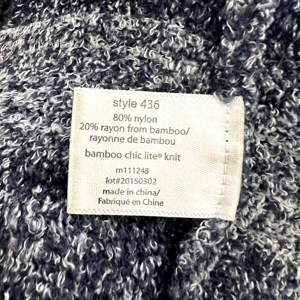 BAREFOOT DREAMS Women's S M Cozy Chic Calypso Island Wrap Cardigan Navy Stripe - Picture 10 of 13